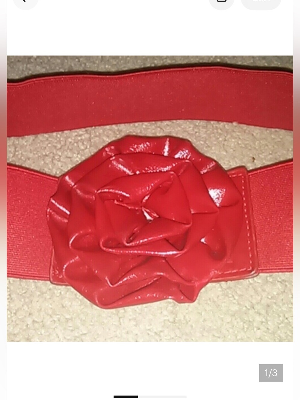Red Rose Elastic Waist Belt